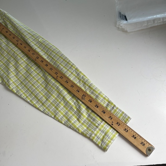 Dakota Grizzly Dull Yellow Plaid Polyester Blend Button Outdoor Shirt MENS Large - Picture 6 of 8